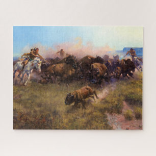 Puzzle The Buffalo Hunt, no 39, par Charles M. Russell
