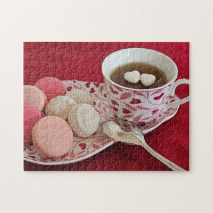 Puzzle Thé et biscuits de la Saint-Valentin