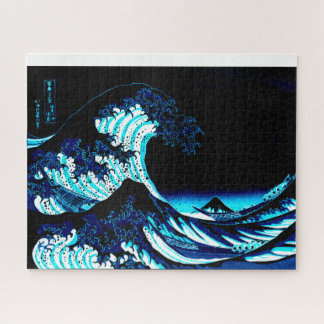Puzzle The Great Wave Dark Blue