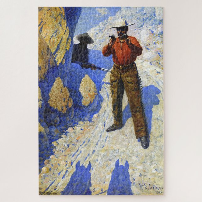 Puzzle The Hold Up (L'embuscade) 1903 William R. Leigh (Vertical)