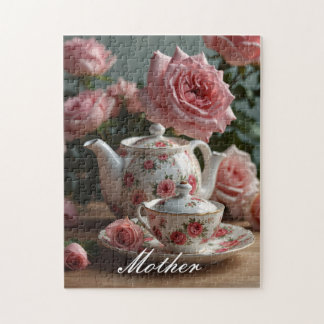Puzzle Thé Rose de chou rose