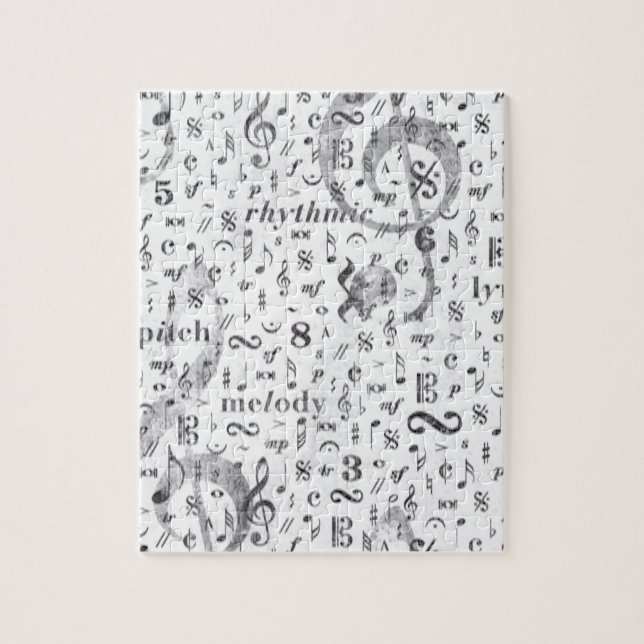 Puzzle Thème de musique de motif de note de musique (Vertical)