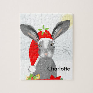 Puzzle Thème de Noël de lapin lapin mignon