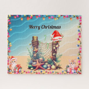 Puzzle thème de plage de Noël