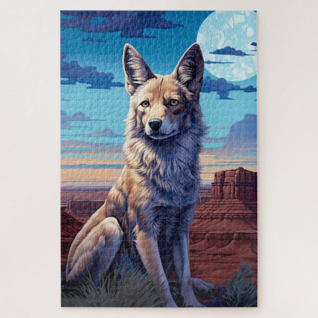 Puzzle Thème mystique Coyote Sud-Ouest (Vertical)