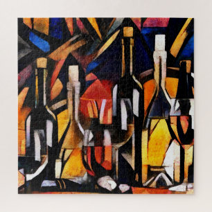 Puzzle Thèmes du vin : Bouteilles et raisins