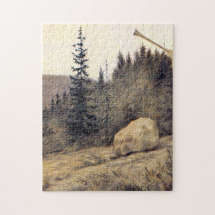 Puzzle Theodor Kittelsen - Op Under Fjeldet Toner En Lur