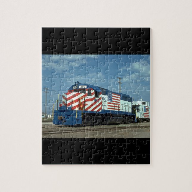 Puzzle ThM-K-T EMD GP-40 #200, avec des caboose_Trains (Vertical)