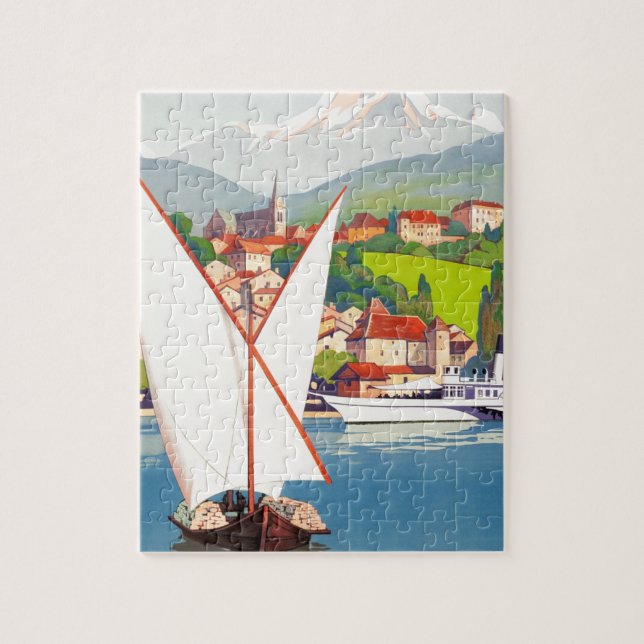 Puzzle Thonon Les Bains Français Travel Europe (Vertical)