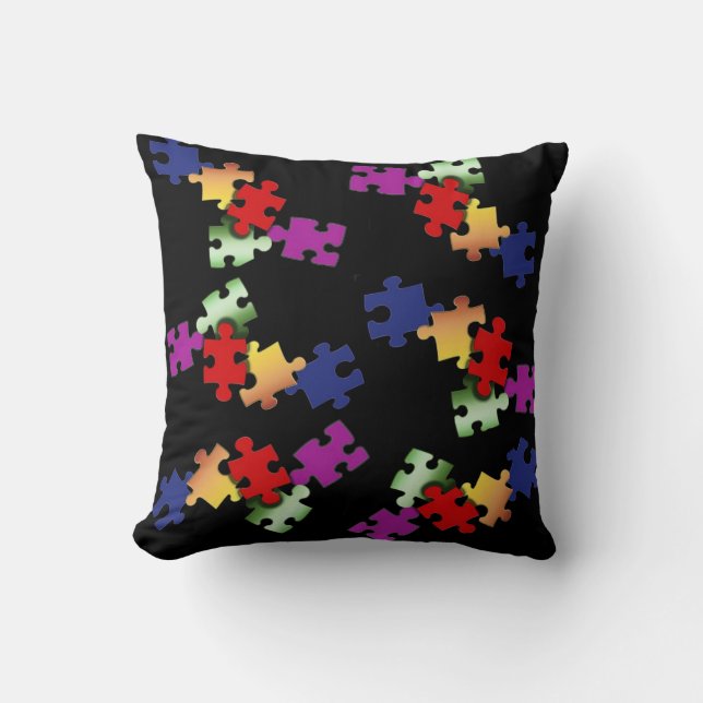 puzzle throw pillow (Front)
