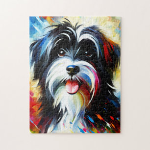 Puzzle Tibétain Terrier Chien Impression d'art en acryliq