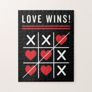 Puzzle Tic Tac Toe Love gagne Anniversaire Saint-Valentin