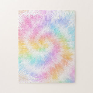 Puzzle Tie-Dye Rose Pastel Féminin Chic
