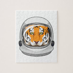 Puzzle Tiger en astronaute avec casque