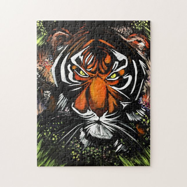 Puzzle Tiger Stare (Vertical)