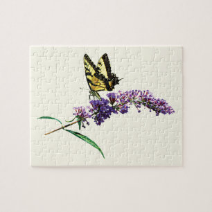 Puzzle Tiger Swallowtail sur Purple Butpe Bush