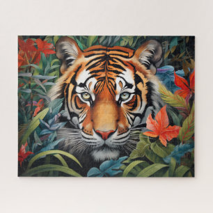 Puzzle Tiger Tropical Jungle Art