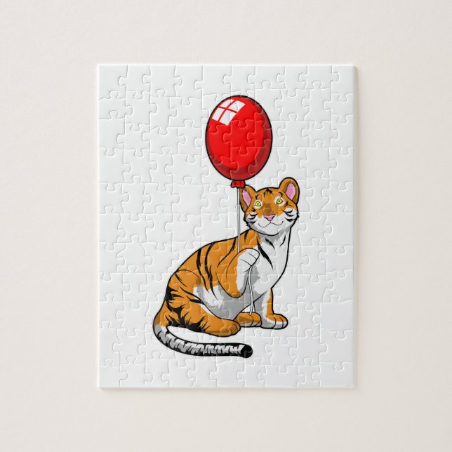 Puzzle Tigre avec ballon (Vertical)