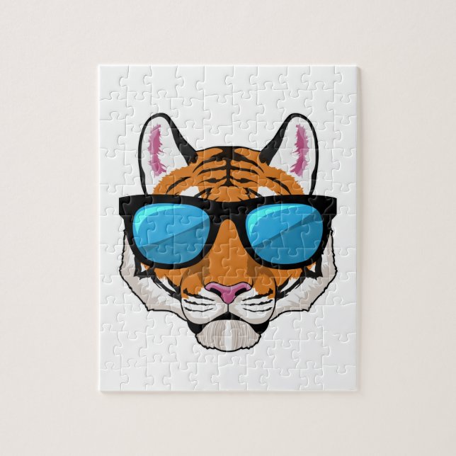 Puzzle Tigre avec lunettes de soleil (Vertical)