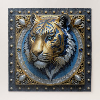 Puzzle Tigre bleu
