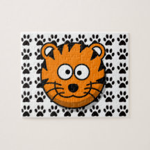 Tigre de sourire de bande dessinée avec l'arrière