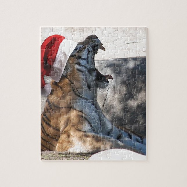 Puzzle Tigre du Bengale de Noël (Vertical)