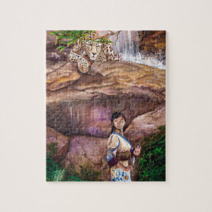 Puzzle Tigre et fraise de bouddhiste zen