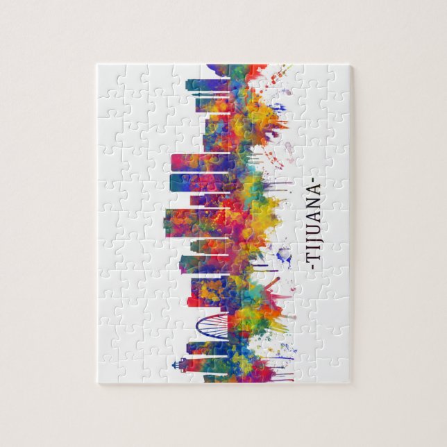 Puzzle Tijuana Mexique Skyline (Vertical)