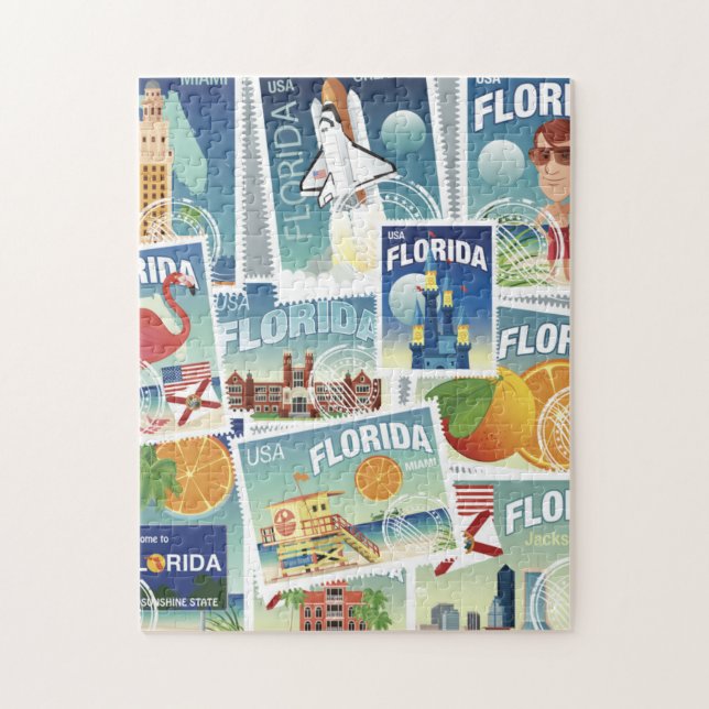 Puzzle Timbres de la Floride (Vertical)