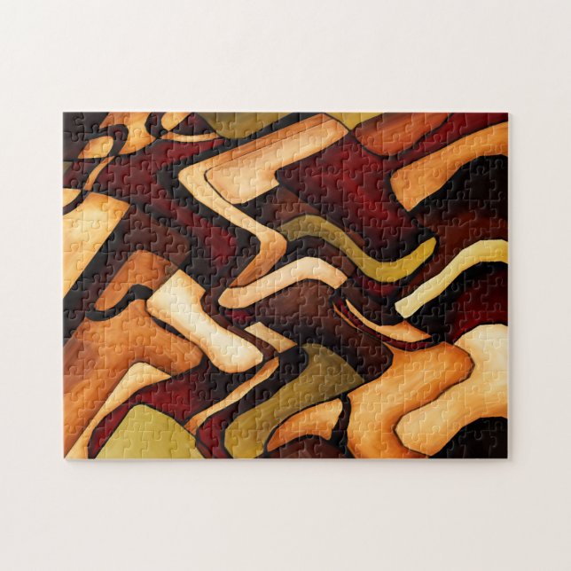 Puzzle Tissage Terre numérique Abstrait (Horizontal)
