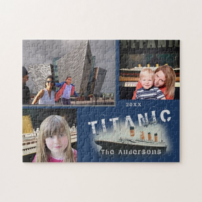 Puzzle Titanic Custom Family Trois Photo Collage (Horizontal)