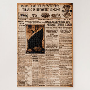 Puzzle Titanic rapporte Sinking World News 1912