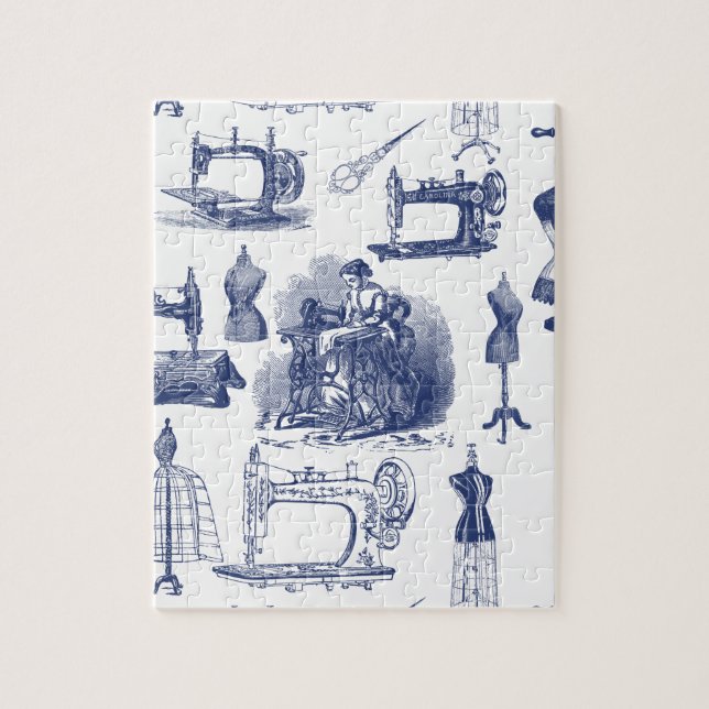 Puzzle Toile de couture vintage (Vertical)