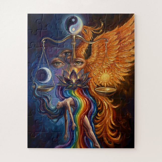 Puzzle Toile Phoenix Yin Yang  (Vertical)