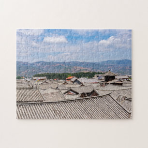 Puzzle toits chinois traditionnels en carreaux, Dali, Yun