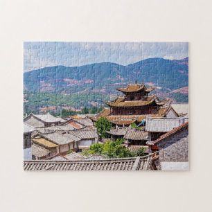Puzzle toits chinois traditionnels en carreaux, Dali, Yun