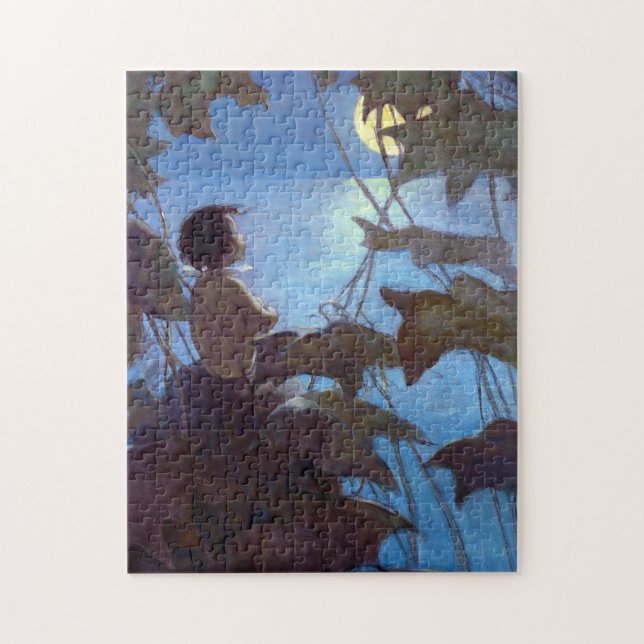Puzzle Tom regardant la Lune, Jessie Willcox Smith (Vertical)