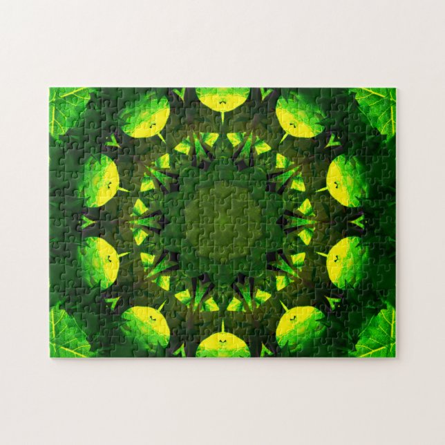 Puzzle Tons verts | Mandala Art (Horizontal)