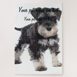 Puzzle Too Cute Puppy Miniature Schnauzer Dog
