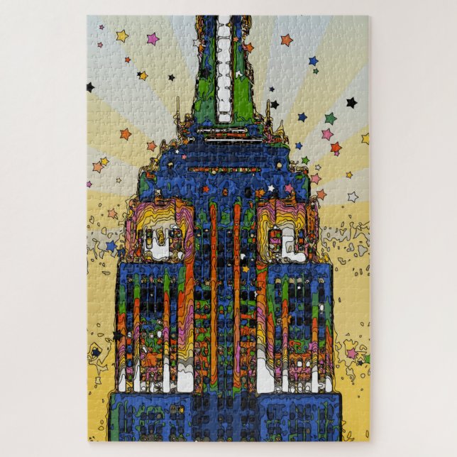 Puzzle Top of the Empire State Psychedelic (Vertical)