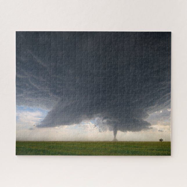 Puzzle Tornade sous orage géant dans les grandes plaines (Horizontal)