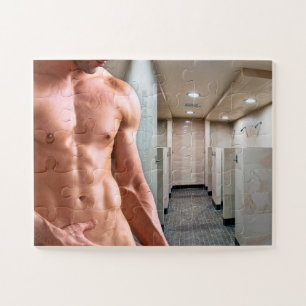 Puzzle Torse d'homme musclé torse nu sixpack de SlipperyJ