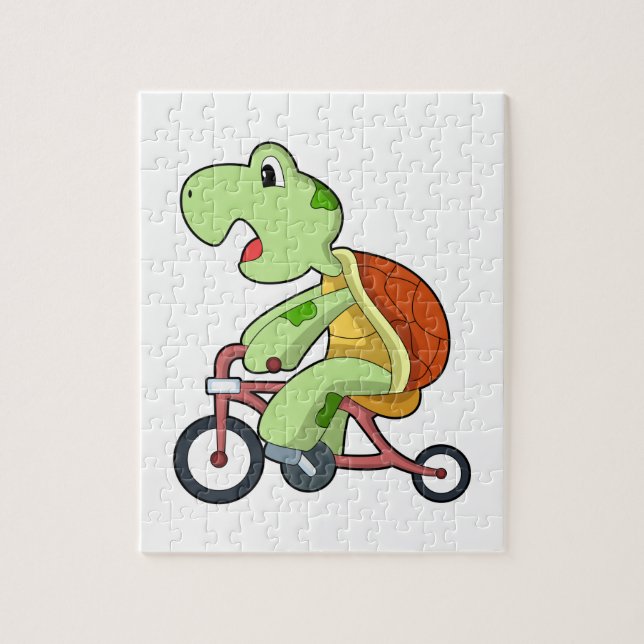Puzzle Tortue à vélo (Vertical)