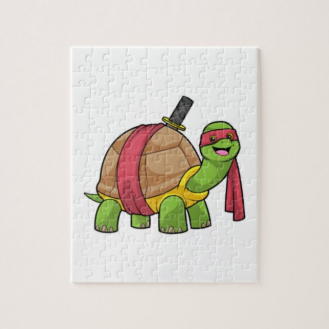 Puzzle Tortue aux arts martiaux avec épée (Vertical)