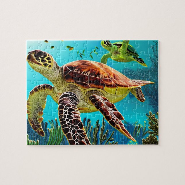 Puzzle Tortue de mer (Horizontal)