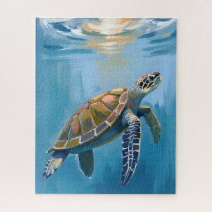 Puzzle Tortue de mer Animal marin Aquarelle