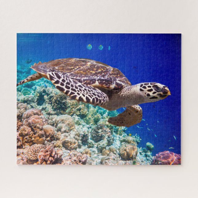 Puzzle Tortue de mer de Coral Reef (Horizontal)
