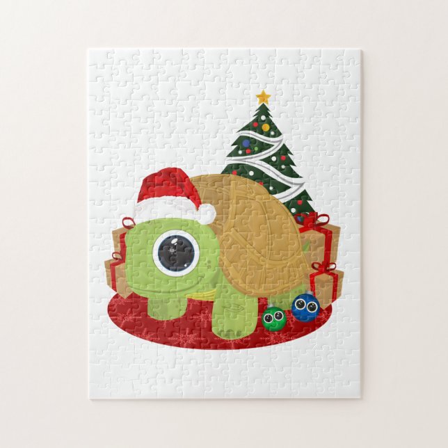 Puzzle Tortue de Noël (Vertical)