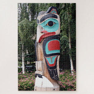 Puzzle Totem Pole, Anchorage, Alaska