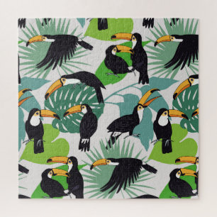 Puzzle Toucan Bird : Palm Feuille Motif